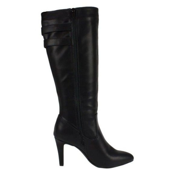 RIALTO Black Smooth Cahoon Knee Boot Size 5M - Picture 2 of 3